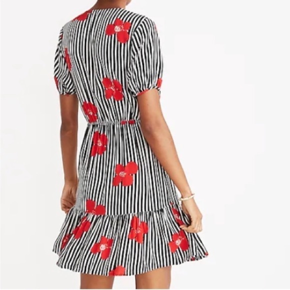 Madewell Ruffle-Wrap Dress in Candied Orchids NEW - Picture 5 of 15